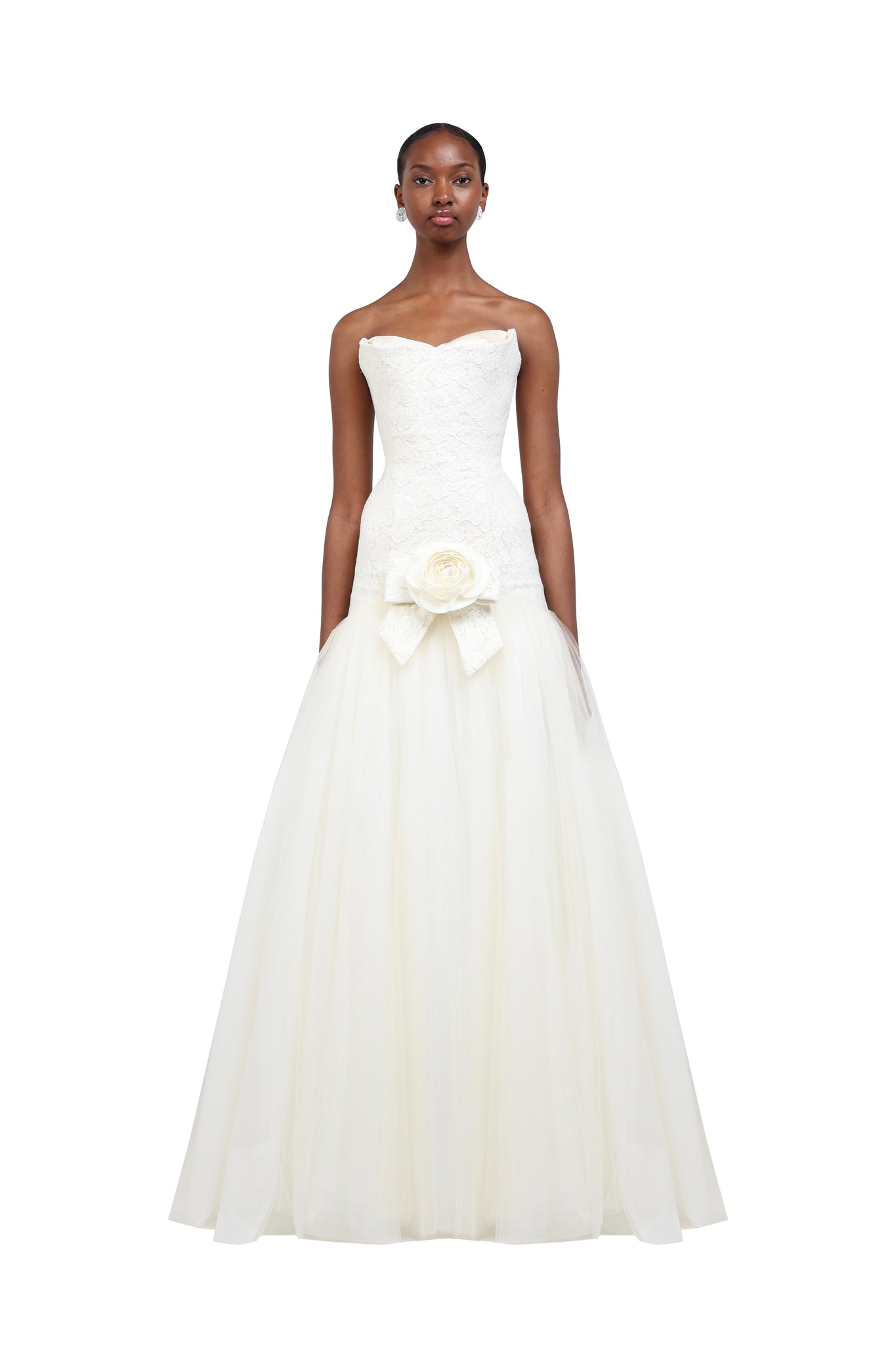 RICHARD QUINN - CORSETED FISHTAIL LACE GOWN