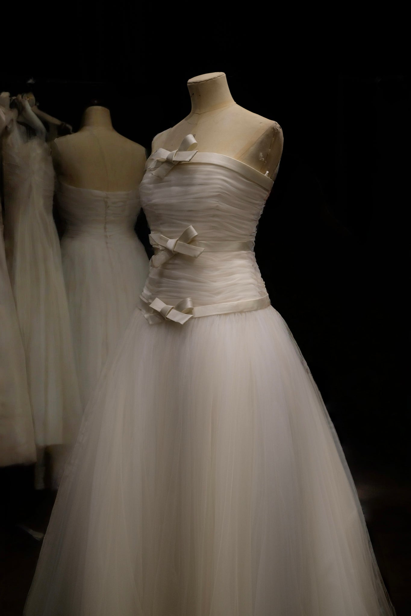 RICHARD QUINN - TULLE IVORY BOW DRESS