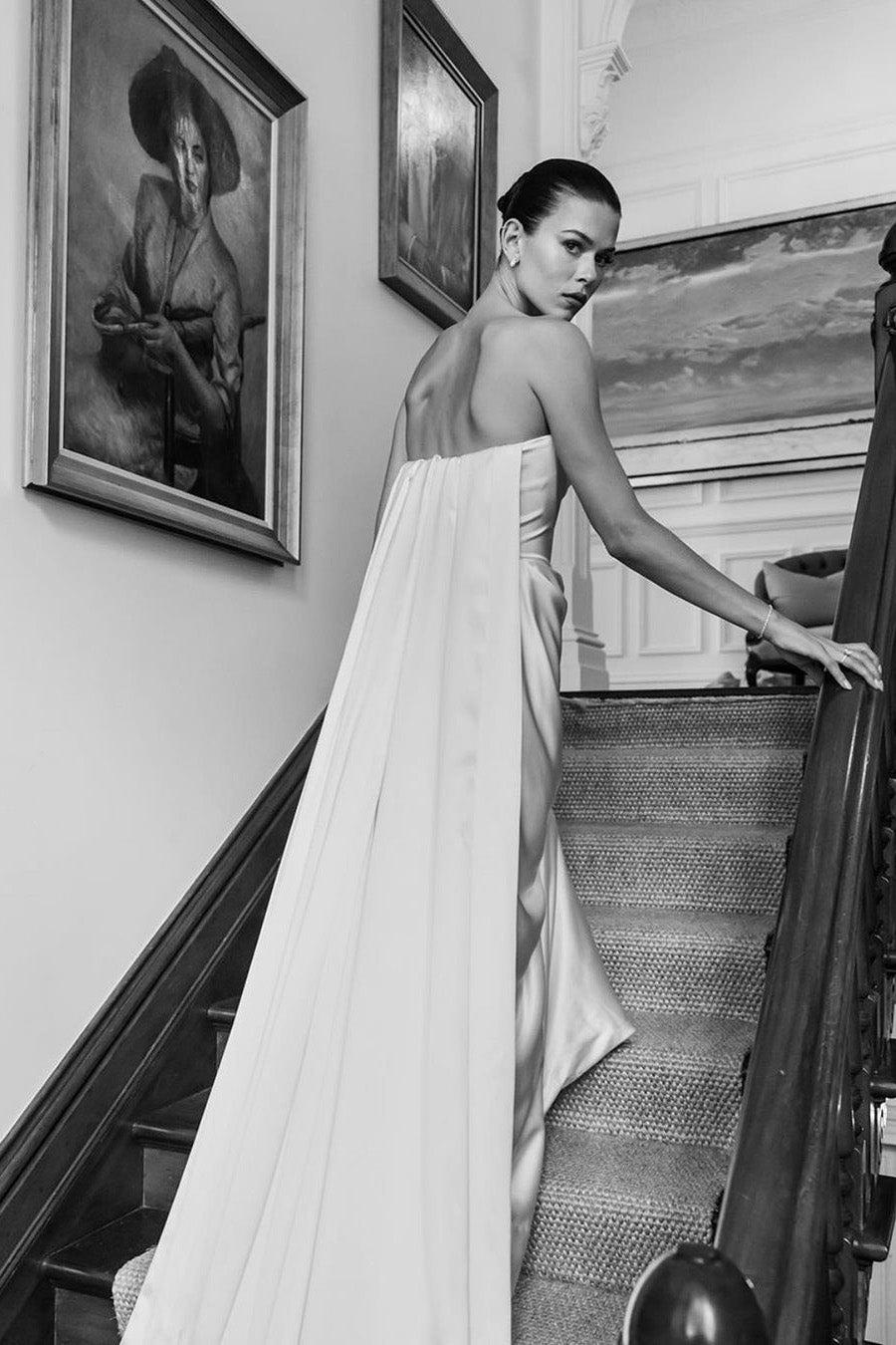 VIVIENNE WESTWOOD - GALAXY CAPE IN FSC CREPE SATIN The Loft Bridal VIVIENNE WESTWOOD - GALAXY CAPE IN FSC CREPE SATIN The Loft Bridal