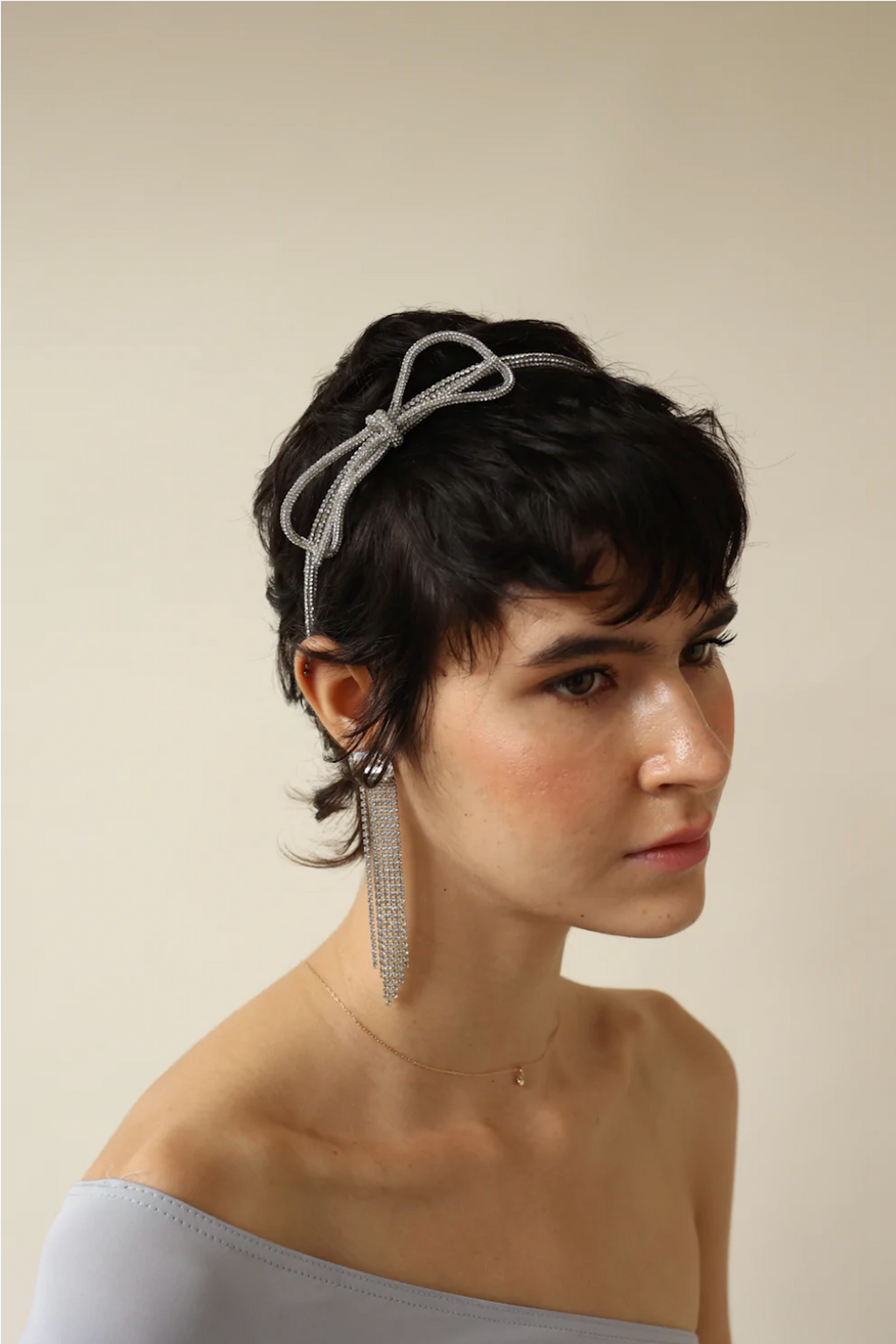 SASHA CRYSTAL BOW HEADBAND – The Loft Bridal