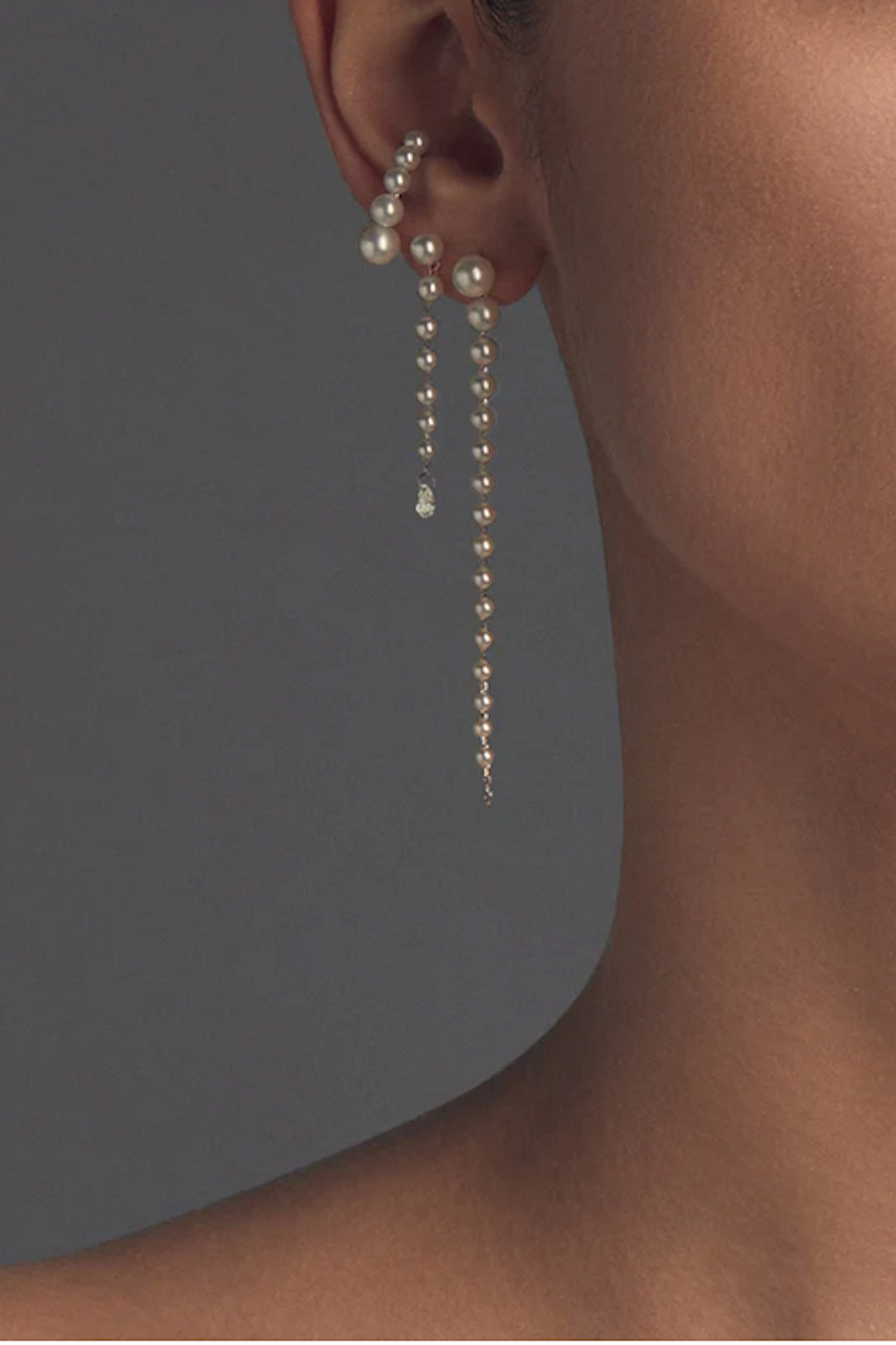 SBE355 - CASCADING PEARL EARRINGS