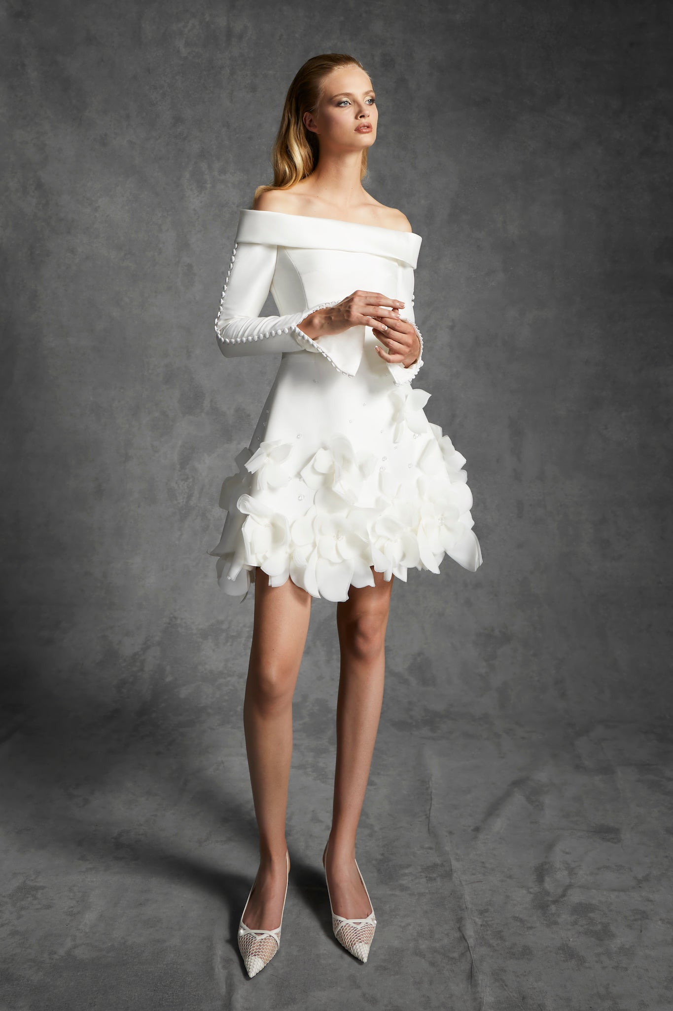 VIKTOR & ROLF - MINI FEATHERED AIRY FLOWER DRESS VRM361
